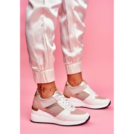 Moow Dames sportschoenen Sneakers Wit en roze Dillion veelkleurig geel 4