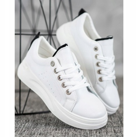 SHELOVET Modieuze sneakers op het platform wit 5