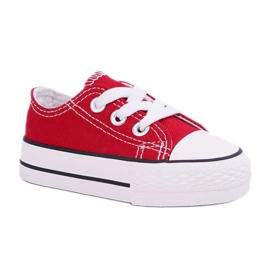 FRROCK Rode Filemon Classic-sneakers voor kinderen wit rood 3