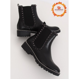 Zwarte Chelsea boots met studs zwart NC826 Black 1