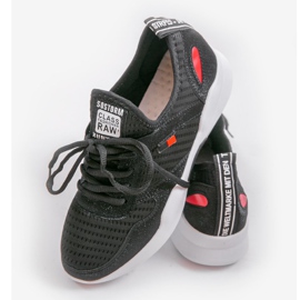 Zwarte sportschoenen voor dames SH801-D 3