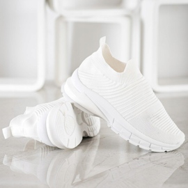 SHELOVET Instapsneakers van textiel wit 6