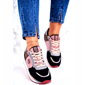 Dames sportschoenen Sneakers Big Star GG274458 zwart khaki roze grijs 1