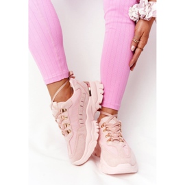 PS1 Damessneakers met grote zool Roze Good Mood 1