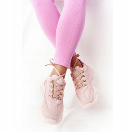 PS1 Damessneakers met grote zool Roze Good Mood 4