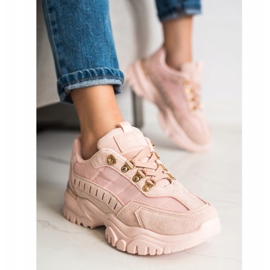 SHELOVET Poeder sneakers roze 4