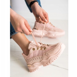 SHELOVET Poeder sneakers roze 3
