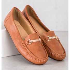 Clowse Camel loafers met ornament bruin 3