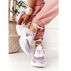 PE1 Dames Sportschoenen Sneakers Wit-Roze Infinity 4
