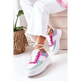 Sportschoenen Sneakers Op Het Platform Wit-Violet Freedom veelkleurig 3