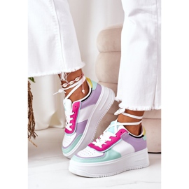 Sportschoenen Sneakers Op Het Platform Wit-Violet Freedom veelkleurig 4