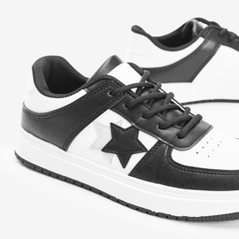 Zwart-witte sneakers met sterren Polja 2