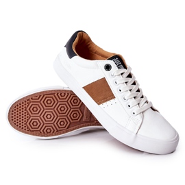 Leren Sneakers Big Star II174037 Wit-Beige bruin 1