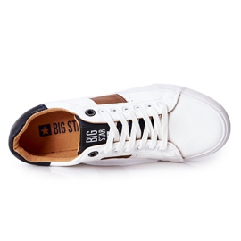 Leren Sneakers Big Star II174037 Wit-Beige bruin 2