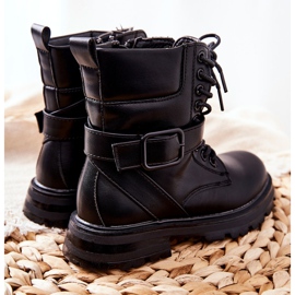 FR1 Zwarte Dollay-laarzen voor kinderen met gesp 2