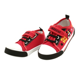 American Club Ten15 Rode sneakers met klittenband rood 3