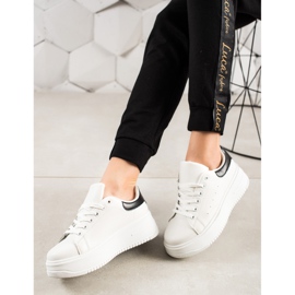 Fashion Modieuze sneakers op het platform wit zwart 1