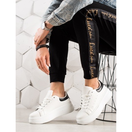 Fashion Modieuze sneakers op het platform wit zwart 4