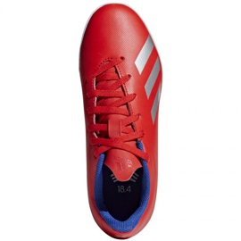 Adidas X 18.4 Tf Jr BB9417 voetbalschoenen sinaasappels en rood rood 1