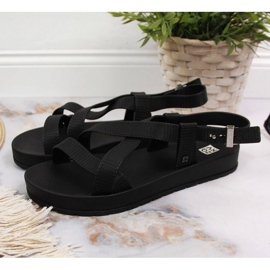Zaxy W INT1706 rubberen Romeinse sandalen zwart 2