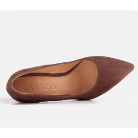 Marco Shoes 1527P bruine pumps van natuurlijk suède 2