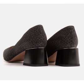 Marco Shoes Elegante pumps van zeemleer zwart 3