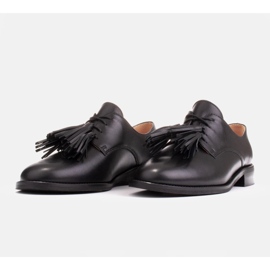 Marco Shoes Veterschoenen met franjes zwart 6