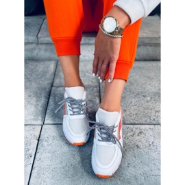 Milano Oranje sportschoenen voor dames wit veelkleurig 4