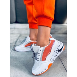 Milano Oranje sportschoenen voor dames wit veelkleurig 5