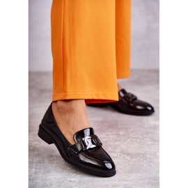 Vinceza Modieuze gelakte schoenen Loafers Black Trine zwart 1