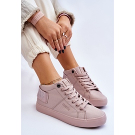 Dames Classic High Top Sneakers Big Star LL274004 Nude roze 7