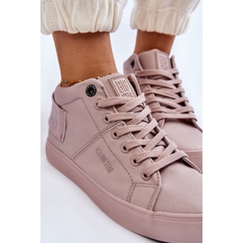 Dames Classic High Top Sneakers Big Star LL274004 Nude roze 9