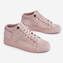 Dames Classic High Top Sneakers Big Star LL274004 Nude roze 10