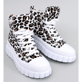 Lion Leopard hoge sneakers met luipaardprint wit 4
