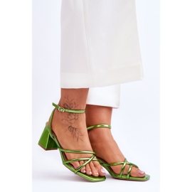 Modieuze felisa groene sandalen met hoge hak groente 8